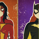 Illustration for article titled Minimalist superhero posters bisect Batgirl and Spider-Man into their alter egos